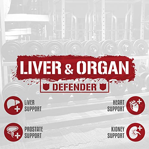 Rich Piana 5% Nutrition Liver & Organ Defender, Cycle Support for Bodybuilding | Heart, Prostate, Kidney, Skin | L-Cysteine HCL, Milk Thistle, L-Glutathione, ALA, CoQ10, Zinc, 270 Pills (30d Supply)