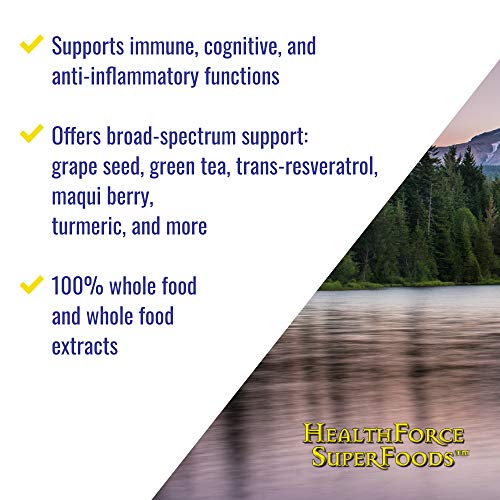 HealthForce SuperFoods Antioxidant Extreme - 360 VeganCaps - All Natural Turmeric Root Complex - Supports Immune & Cognitive Functions - Kosher & Gluten Free - 180 Servings