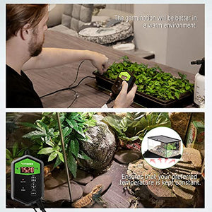VIVOSUN Digital Heat Mat Thermostat Temperature Controller 40–108 ºF for Seedlings, Germination, Rooting, Fermentation and Reptiles