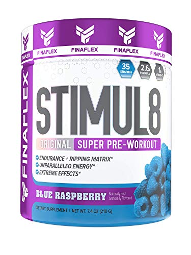 Stimul8, Original Super Pre-Workout with Vitamin C (35 Serving, Blue Raspberry)