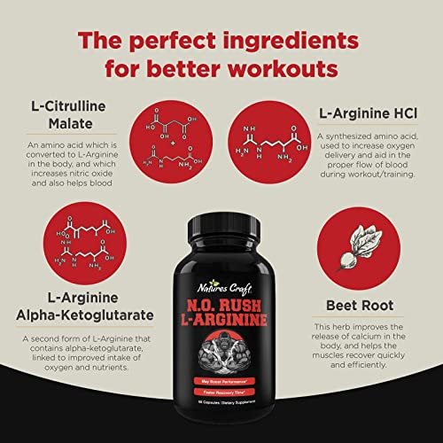 Bundle of Horny Goat Weed Complex Herbal Extract & Nitric Oxide Energizing Supplement for Men & Women Provides Pre-Workout Strength & Intense Muscle Growth - Get in Shape Without Feeling Exhausted