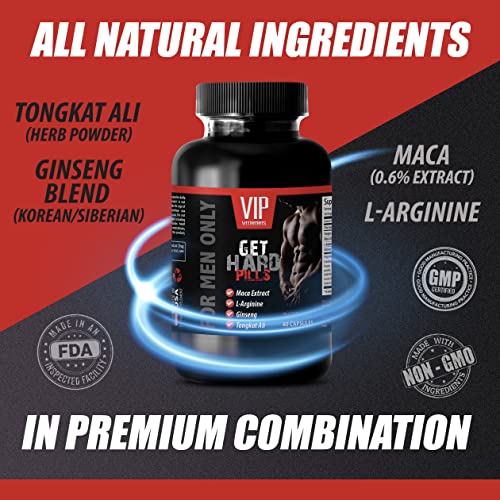Steel libido for Men - GET Hard Pills - for Men ONLY - Tongkat ali and tribulus - 1 Bottle 60 Capsules
