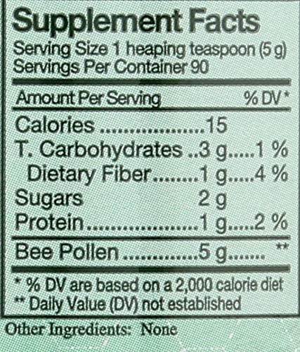 YS Bee Farms, Bee Pollen Organic, 16 Ounce