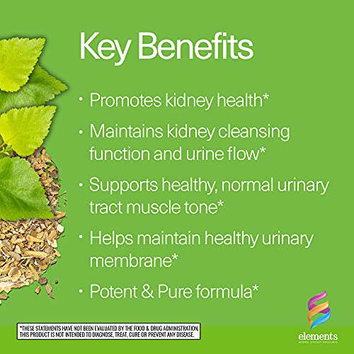 Elements Clean Kidney - Dietary Supplement, Supports Urinary Health and Normal Kidney Function, Gluten Free, 60 Tablets (60 Servings)