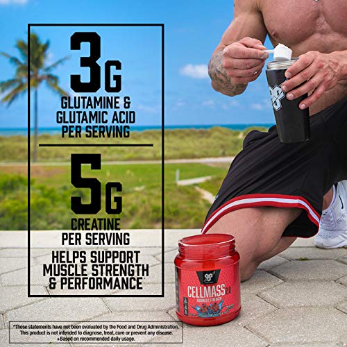 BSN CELLMASS 2.0 Post Workout Recovery with BCAA, creatine, & glutamine - Watermelon, (50 Servings)
