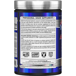 ALLMAX Nutrition Arginine, L - Arginine Powder for Men and Women, Provides Cardiovascular Support & Muscle Growth, Helps Improve Synthesis of Nitric Oxide & Blood Flow, 400 grams