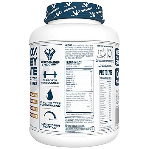 VMI Sports | ProtoLyte Whey Isolate Protein Powder | Low Calorie Whey Protein Powder for Weight Loss | Protein Powder for Muscle Gain | Digestive Enzymes | Non-GMO (Vanilla Peanut Butter, 4.6 Pounds)