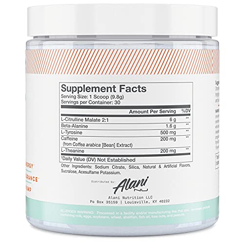 Alani Nu Pre-Workout Supplement Powder for Energy, Endurance, and Pump, Arctic White, 30 Servings (Packaging May Vary)