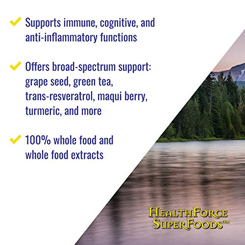 HealthForce SuperFoods Antioxidant Extreme - 120 VeganCaps - All-Natural Turmeric Root Complex - Supports Cognitive & Immune Functions - Kosher & Gluten Free - 60 Servings