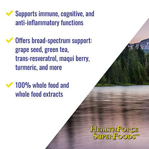 HealthForce SuperFoods Antioxidant Extreme - 120 VeganCaps - All-Natural Turmeric Root Complex - Supports Cognitive & Immune Functions - Kosher & Gluten Free - 60 Servings