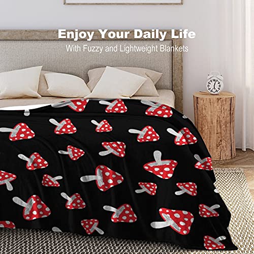 brandsonSale EFOEKY Mushroom Ultra Soft Fleece Blanket for Kids Adults Lightweight Cozy Plush Flannel Blanket for SofaCouchLiving RoomBed Gift All Season Throw Blanket, 40 in x 50 in