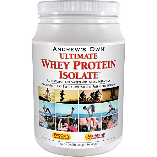 Andrew Lessman Ultimate Whey Protein Isolate 25 Servings – Supports Workout Recovery & Lean Muscle Non-GMO, No Added Flavors, Fat-Free, Sugar-Free, Sweetener-Free, Certified Kosher. No Additives