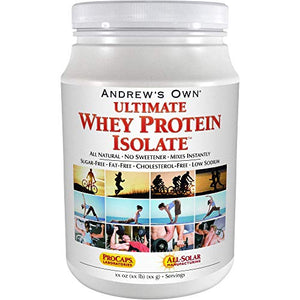 Andrew Lessman Ultimate Whey Protein Isolate 50 Servings – Supports Workout Recovery & Lean Muscle Non-GMO, No Added Flavors, Fat-Free, Sugar-Free, Sweetener-Free, Certified Kosher. No Additives