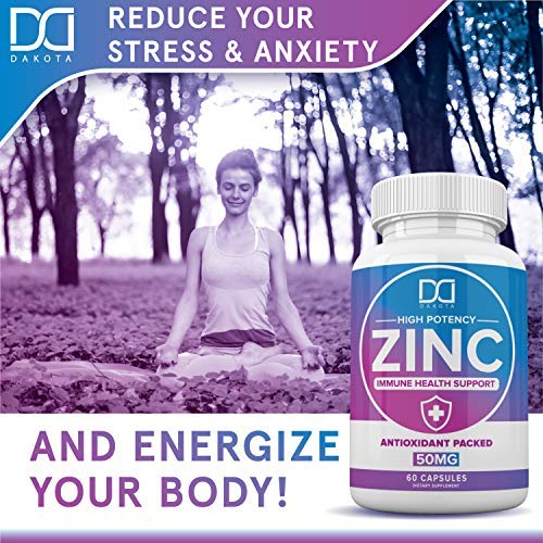 Zinc Supplements 50mg Picolinate for Kids Adults Chelated Zink Vitaminas Organic Vitamin Capsules Lozenge Chewable Tablets for Men Women for Immune Support