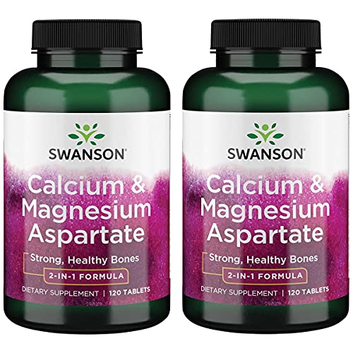 Swanson Calcium/Magnesium (Aspartate Complex) 120 Tabs (2 Pack)