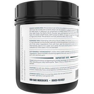 Bone Broth Protein Powder Grass Fed Beef Unflavored. Rich in Collagen, Glucosamine, Gelatin, Paleo Protein Powder, Gut-Friendly*, Non-GMO Ingredients, Dairy-Free Protein Powder