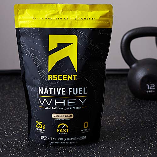 Ascent Native Fuel Whey Protein Powder - Vanilla Bean - 2 lbs