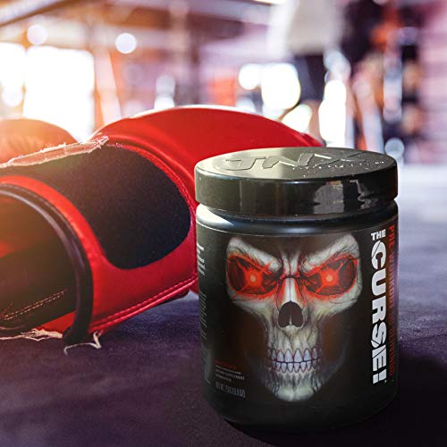 JNX Sports The Curse! Pre Workout Supplement - Intense Energy & Focus, Instant Strength Gains, Enhanced Blood Flow - Nitric Oxide Booster with Creatine & Caffeine - Men & Women | Fruit Punch | 50 SRV