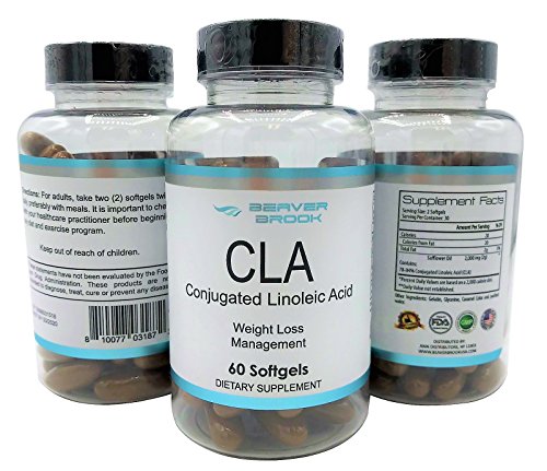 Beaver Brook CLA, 2,000mg Safflower Oil, Non-Stimulating, Non-GMO, Gluten-Free, All Natural, Gluten Free - 60 Capsules