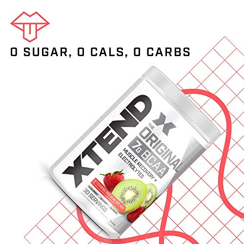 XTEND Original BCAA Powder Strawberry Kiwi Splash | Sugar Free Post Workout Muscle Recovery Drink with Amino Acids | 7g BCAAs for Men & Women | 30 Servings