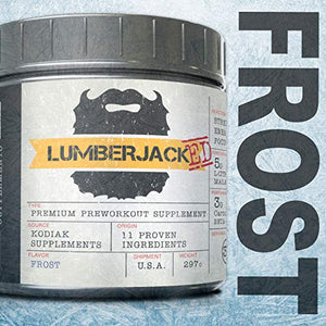 LUMBERJACKED Pre-Workout Supplement with CarnoSyn by Kodiak Supplements - 30 Servings - Better Pumps, Strength, Energy, and Focus - No Crash (Frost)