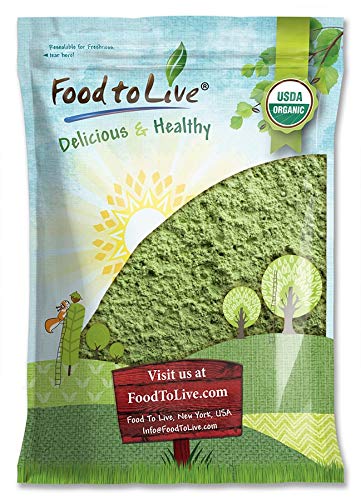 Organic Wheatgrass Powder, 8 Pounds — Non-GMO, Whole-Leaf, Raw, Non-Irradiated, Pure, Vegan Superfood, Bulk, Great for Juice, Rich in Fiber, Chlorophyll, Fatty Acids and Minerals