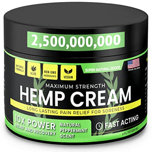 Hemp Cream - Made in USA - 8 fl oz - Fast Acting Cream with Arnica & Hemp Extract - Pain Relief Hemp Oil Cream for Inflammation, Skin, Back, Arthritis, Sore Muscle & Shoulder