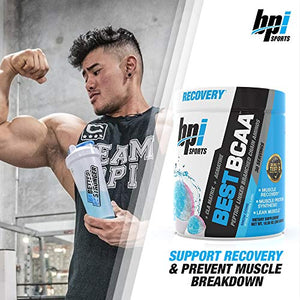 BPI Sports Best BCAA - BCAA Powder - Branched Chain Amino Acids - Muscle Recovery - Muscle Protein Synthesis - Improved Performance – Hydration – Snow Cone - 30 Servings - 10.58 oz.