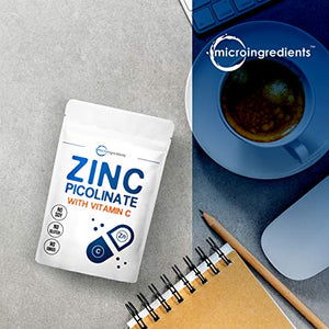 Zinc Picolinate Supplements with Vitamin C, 50mg Elemental Zinc Per Capsule, 365 Counts, Support Immune System Function, Premium Zinc Picolinate for Men and Women