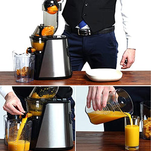 LHK Slow Juicer Machines, Slows Masticating Juicers Machine, Cold Press Juicer with 82mm Wide Chute, Quiet Motor, Reverse Function, for Fruits and Vegtables