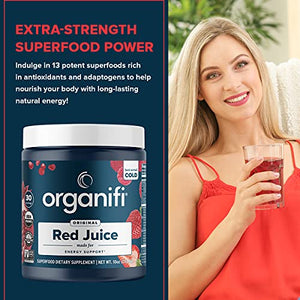 Organifi: Red Juice- Organic Superfood Supplement Powder - 30-Day Supply - Supports Immunity, Skin Health and Weight Loss Management - Anti-Aging Properties