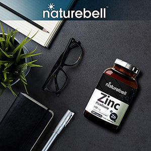 2 Pack Maximum Strength Zinc 100mg, Zinc Picolinate Supplement, 120 Capsules, Zinc Vitamin and Immune Vitamins for Enzyme Function and Immune Support, Non-GMO and Made in USA
