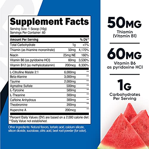 Nutricost Pre-Workout Complex Powder Watermelon (60 Serv)