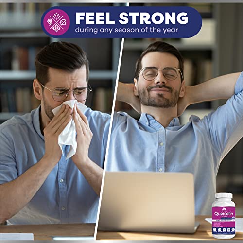 Quercetin Gummies by BioVitalica - Quercetin with Bromelain Vitamin C and Zinc & Elderberry + Vitamin D3 - 5 in 1 Immune Support - Zinc Quercetin 750 mg for Kids and Adults (4)