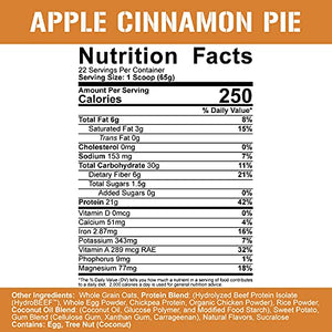 Rich Piana 5% Nutrition Real Carbs + Protein | Real Food Meal Replacement + Animal Protein | Lean Muscle Mass Gainer, Complex Carbohydrates, Workout Recovery | 50.4 oz, 22 Srvgs (Apple Cinnamon Pie)