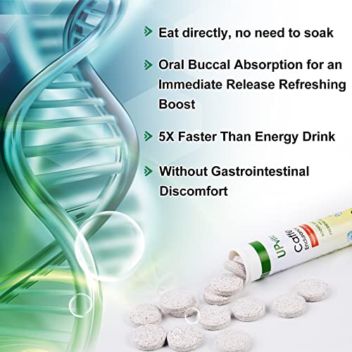 Upvitality Sugar Free Caffeine Mints-100mg Caffeine & Vitamin B Caffeine Gum, Boost Energy and Focus & Stay Awake Energy Gum,1 Mint Replaces 1 Coffee, Caffeine Candy & Gummies, Chews.(4 Pack,60 Mints)