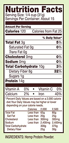 Bob's Red Mill Resealable Hemp Protein Powder 16 Ounce (Pack of 4)