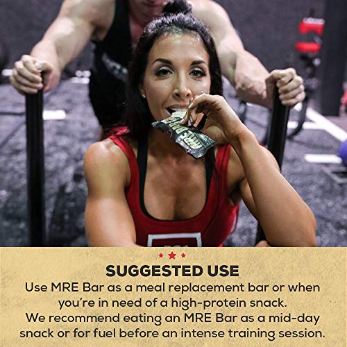 Redcon1 MRE Bar - Meal Replacement Protein Bar (1 Box / 12 Bars), Real Whole Food Sourced Protein, Real Food Taste, 20G Protein (Snickerdoodle)