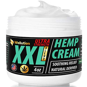 Hemp Cream 2,600,000 XXL Ultra Strength – All-Natural Seed Oil Extract - Extra Strength Massage Lotion with Arnica, Menthol and Organic Oils