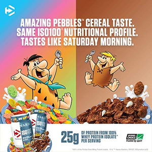 Dymatize ISO100 Hydrolyzed Protein Powder, 100% Whey Isolate Protein, 25g of Protein, 5.5g BCAAs, Gluten Free, Fast Absorbing, Easy Digesting, Fruity Pebbles, 5 Pound