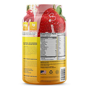 About Time Whey Protein Isolate Strawberry 2lb - 25g Protein, Non-GMO, 0g Fat, 0g Sugars, No Artificial Sweeteners, 32 Servings