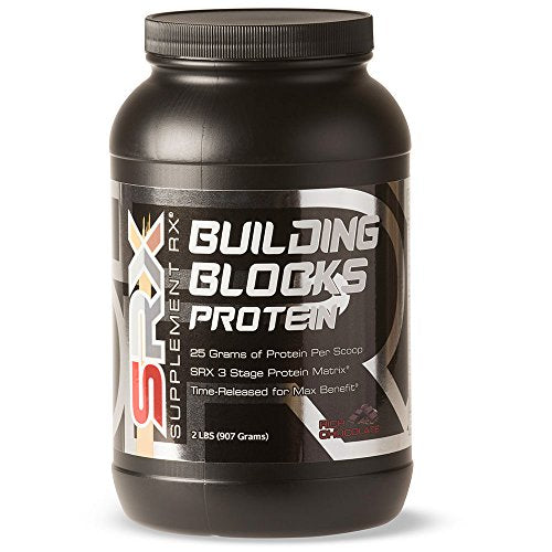 Supplement Rx - Building Blocks Protein Powder Rich Chocolate 2lbs, Whey Protein-Egg White Complex