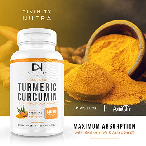 Turmeric Curcumin Supplement with BioPerine (Black Pepper Extract) and C3 Complex - Anti-Inflammatory & Joint Support - Max Strength 95% Curcuminoids - 120 Veggie Capsules (2 Month Supply)