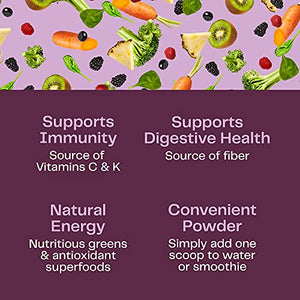 Amazing Grass Greens Blend Antioxidant: Super Greens Powder with Spirulina, Beet Root Powder, Elderberry & Probiotics, Sweet Berry, 60 Servings (Packaging May Vary)