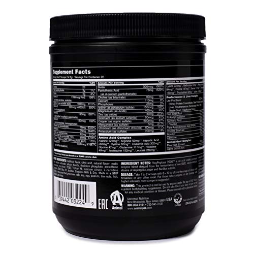 Animal Pak The Complete Allinone Training Multivitamin Supplement for Men Apple, Green Apple, Scoops, 44 Count