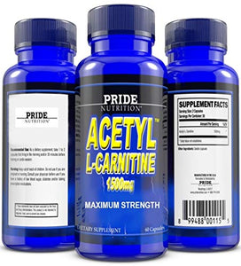 Acetyl L Carnitine 1500mg Supplement for Energy, Body Recomposition, Mental Sharpness, Memory & Focus- Antioxidant Brain Protection- Zero Fillers- Extra Strength Premium Grade L-Carnitine 60 Capsules