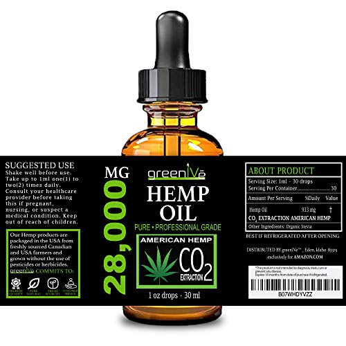 GreenIVe 28,000mg Hemp Oil with Vegan Omegas C02 Extraction Exclusively on Amazon (1)