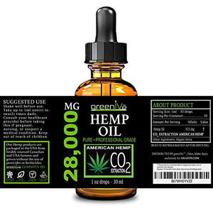 GreenIVe 28,000mg Hemp Oil with Vegan Omegas C02 Extraction Exclusively on Amazon (1)