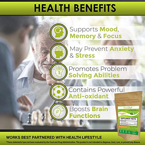 Bacopa Monnieri Extract Powder | 50% Bacosides |Promotes Mental Clarity, Brain Functions, Memoty & Attention | Non-GMO, Gluten Free (50 Gram)