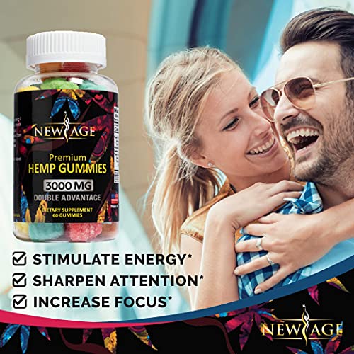 New Age Naturals Advanced Hemp Big Gummies 3000mg -120ct- 100% Natural Hemp Oil Infused Gummies